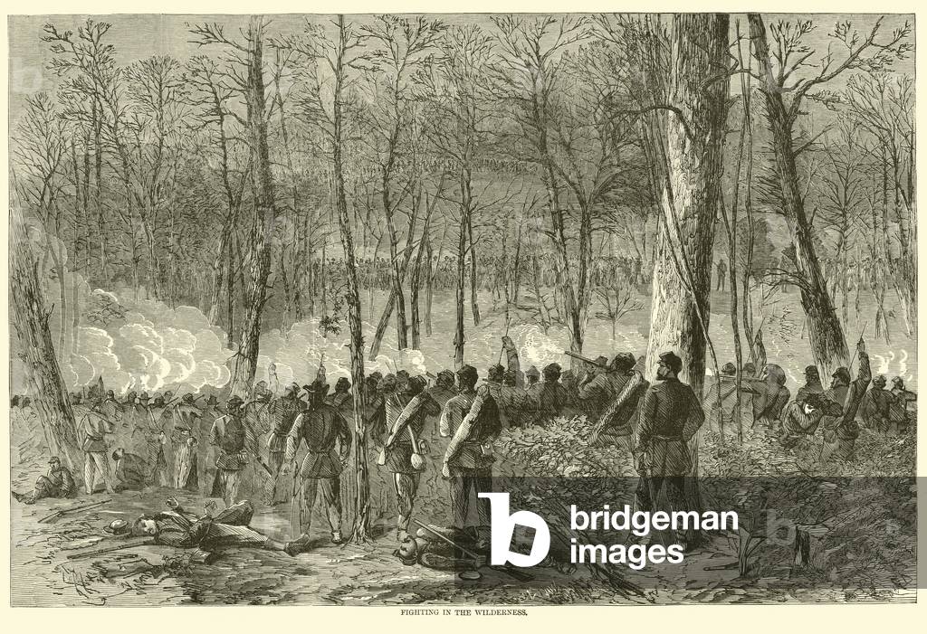 Fighting in the Wilderness, May 1864 (engraving)