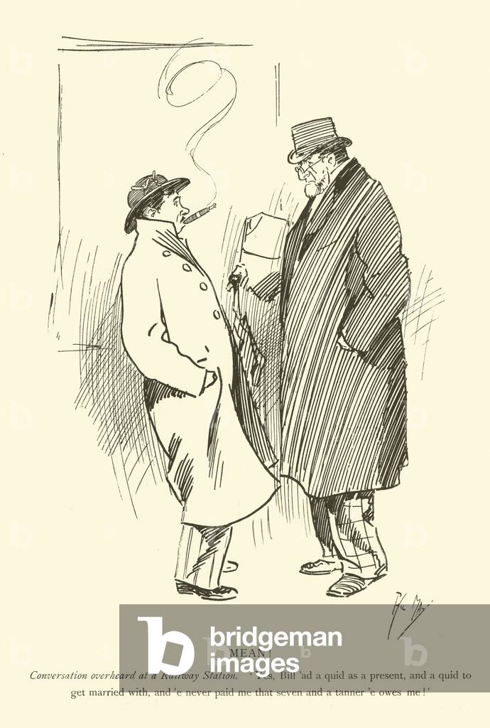 Cartoon by Phil May, from the 1890s (litho)