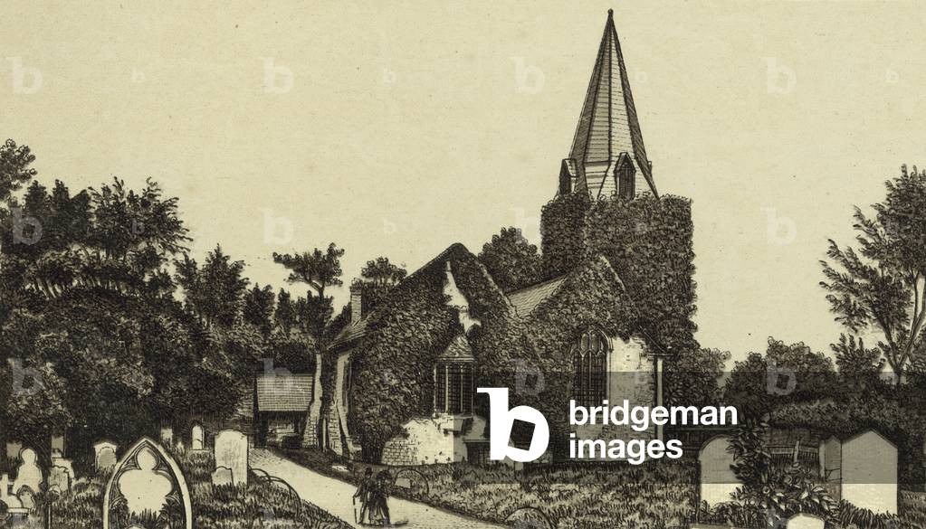 Stoke Poges Church (litho)
