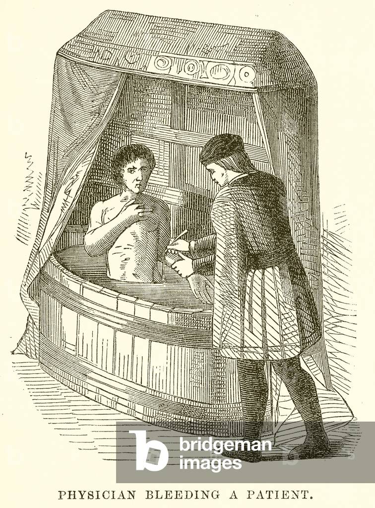 Physician Bleeding a Patient (engraving)