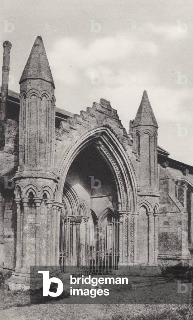 West Walton Church, South Porch (b/w photo)