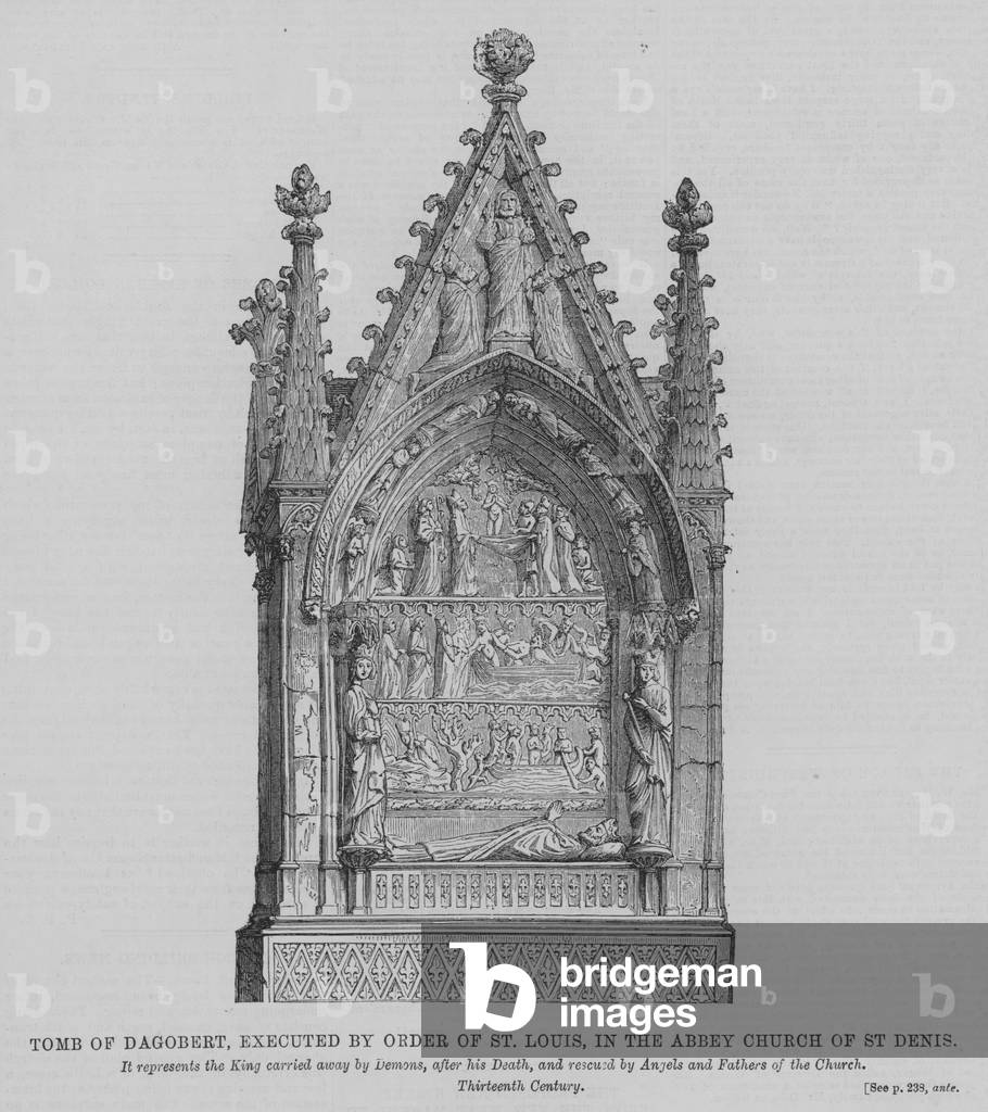 Tomb of Dagobert, Executed by Order of St Louis, in the Abbey Church of St Denis (engraving)