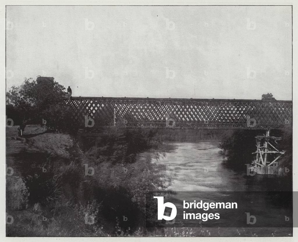 A Bridge over the Jordan, north-east of Jericho (b/w photo)