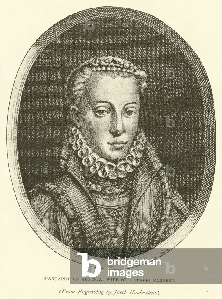Margaret of Austria, wife of Ottavio Farnese (engraving)