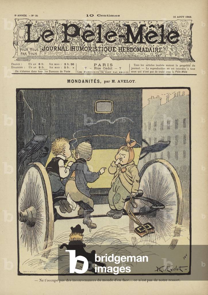 Mondanites. Illustration for Le Pele-Mele, 1902 (colour litho)