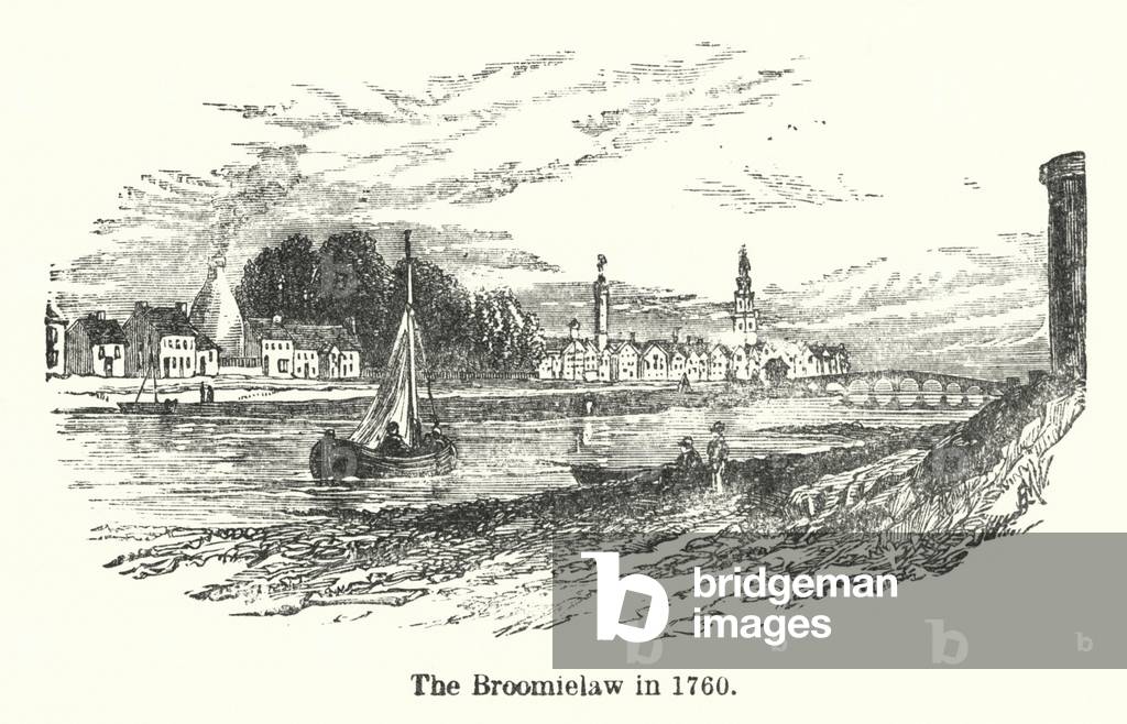 The Broomielaw in 1760 (engraving)