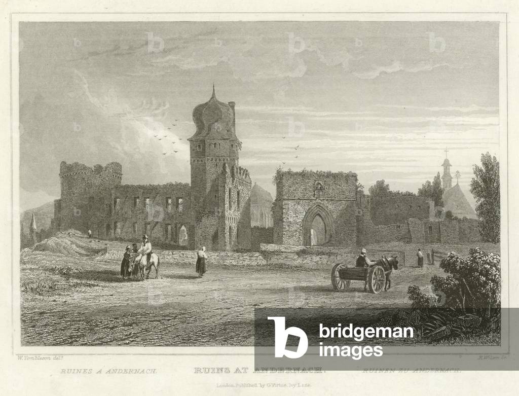 Ruins at Andernach (engraving)