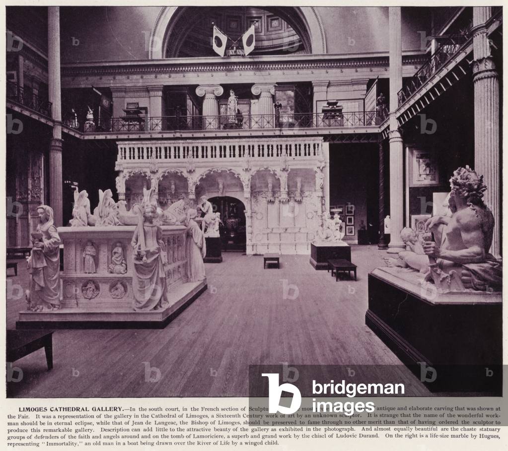 Chicago World's Fair, 1893: Limoges Cathedral Gallery (b/w photo)