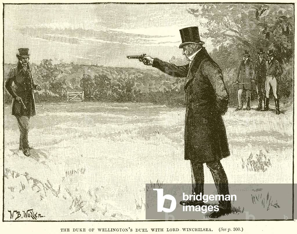 The Duke of Wellington's Duel with Lord Winchilsea (engraving)