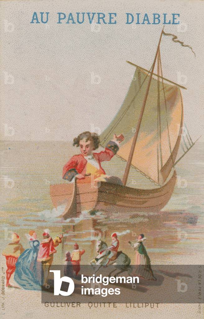 Scene from 'Gulliver's Travels' (chromolitho)