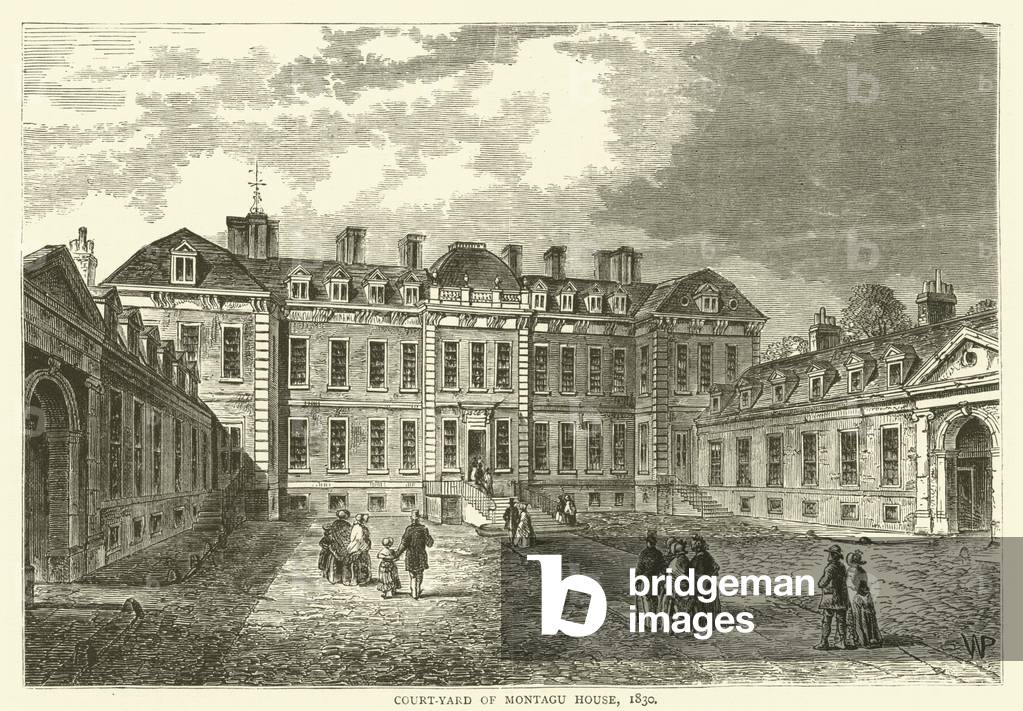 Court-Yard of Montagu House, 1830 (engraving)