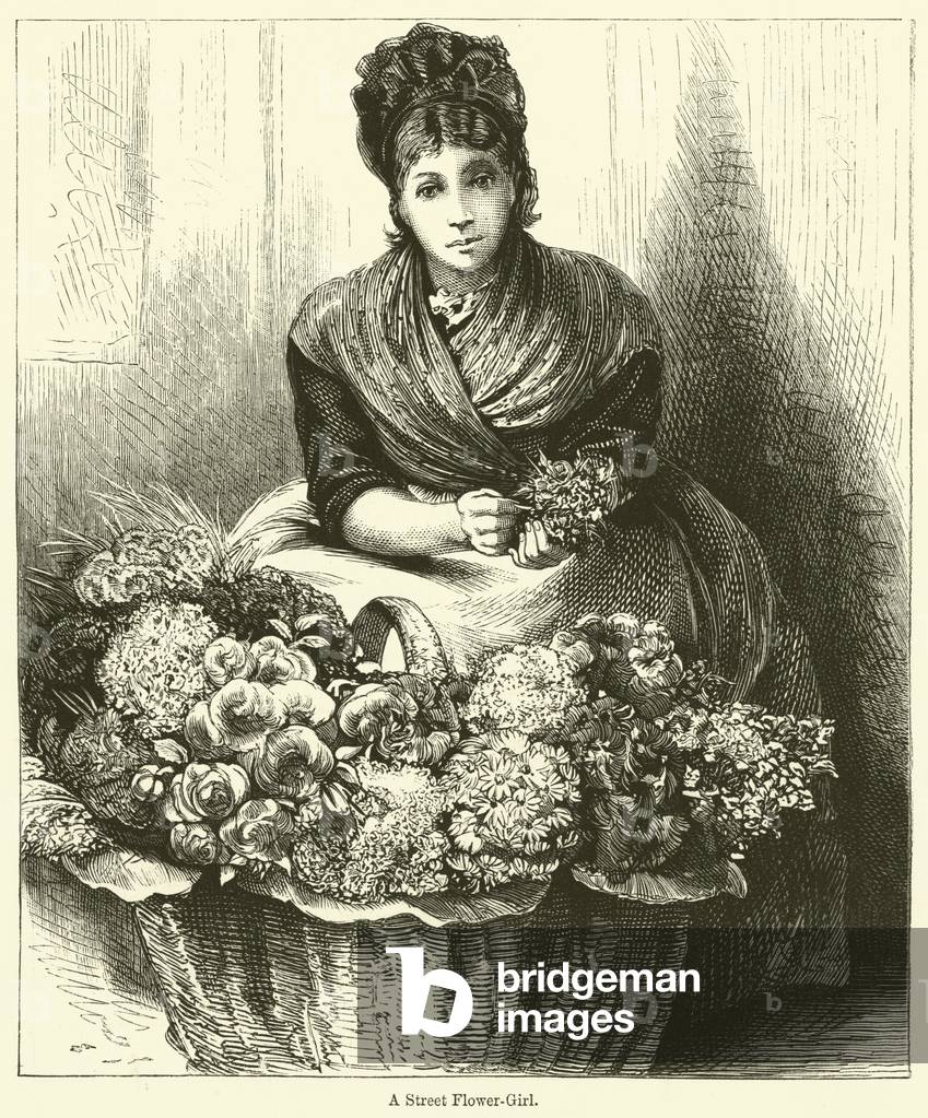 A Street Flower-Girl (engraving)