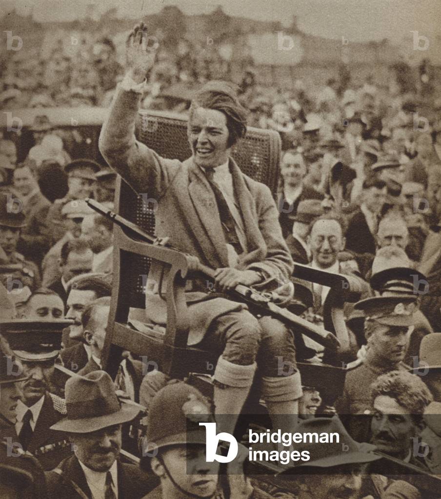 Marjorie Foster, the first woman to win the King's Prize for shooting at Bisley, 1930 (b/w photo)