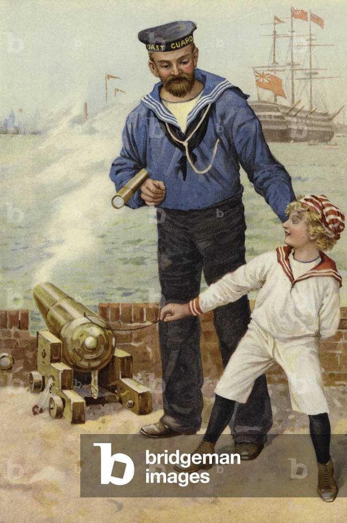 His first shot (chromolitho)