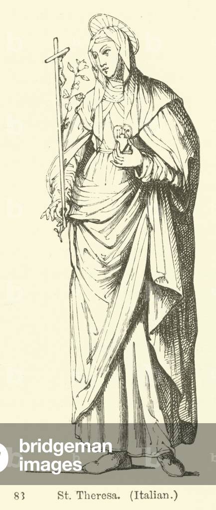 St Theresa, Italian (engraving)