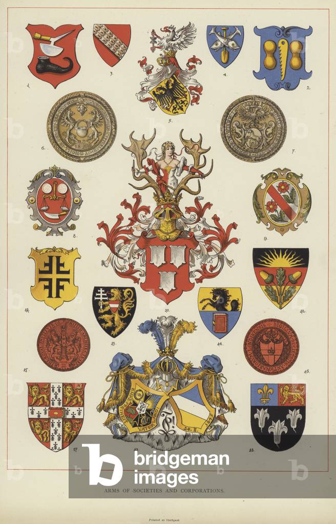 Arms of Societies and Corporations (colour litho)