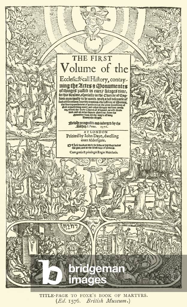 Title-page to Foxe's Book of Martyrs (engraving)