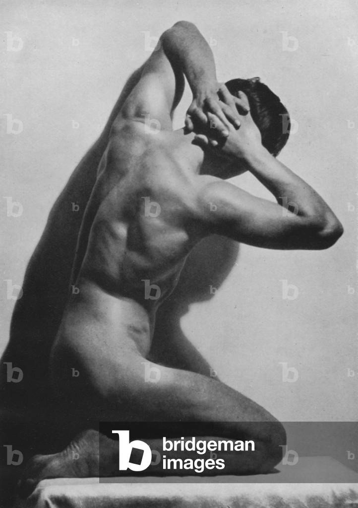 Illustration for The Male Body (b/w photo)