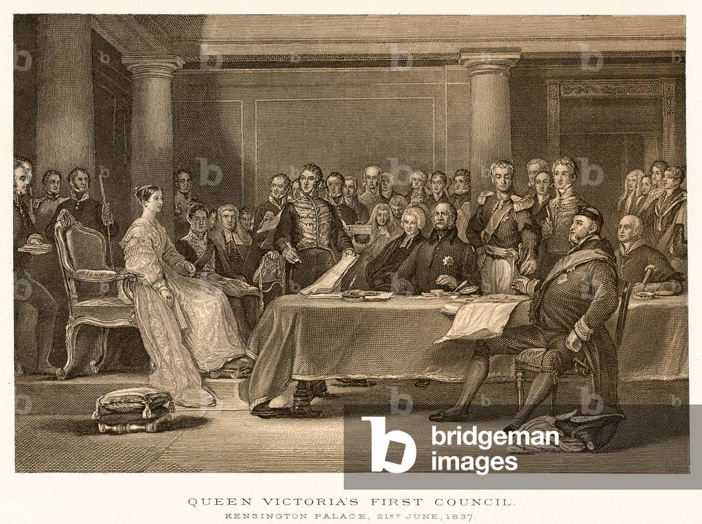 Queen Victoria's first council (engraving)
