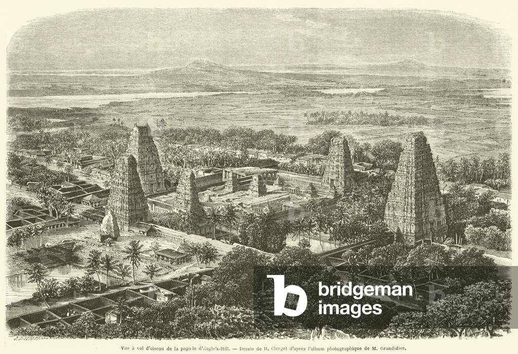 Vue a vol d'oiseau de la pagode d'Eagle's-Hill (engraving)