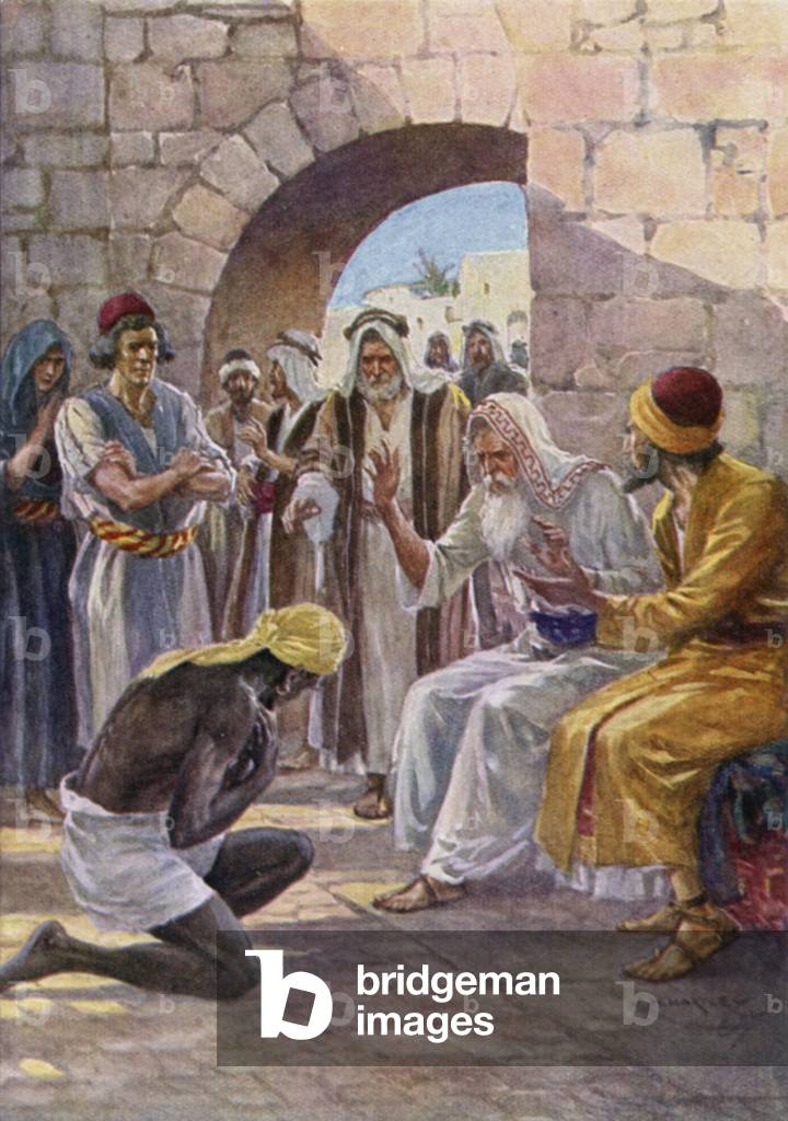 News of Battle, II Samuel XVIII 31-33 (colour litho)