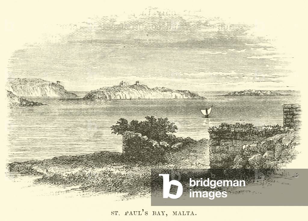St Paul's Bay, Malta (engraving)