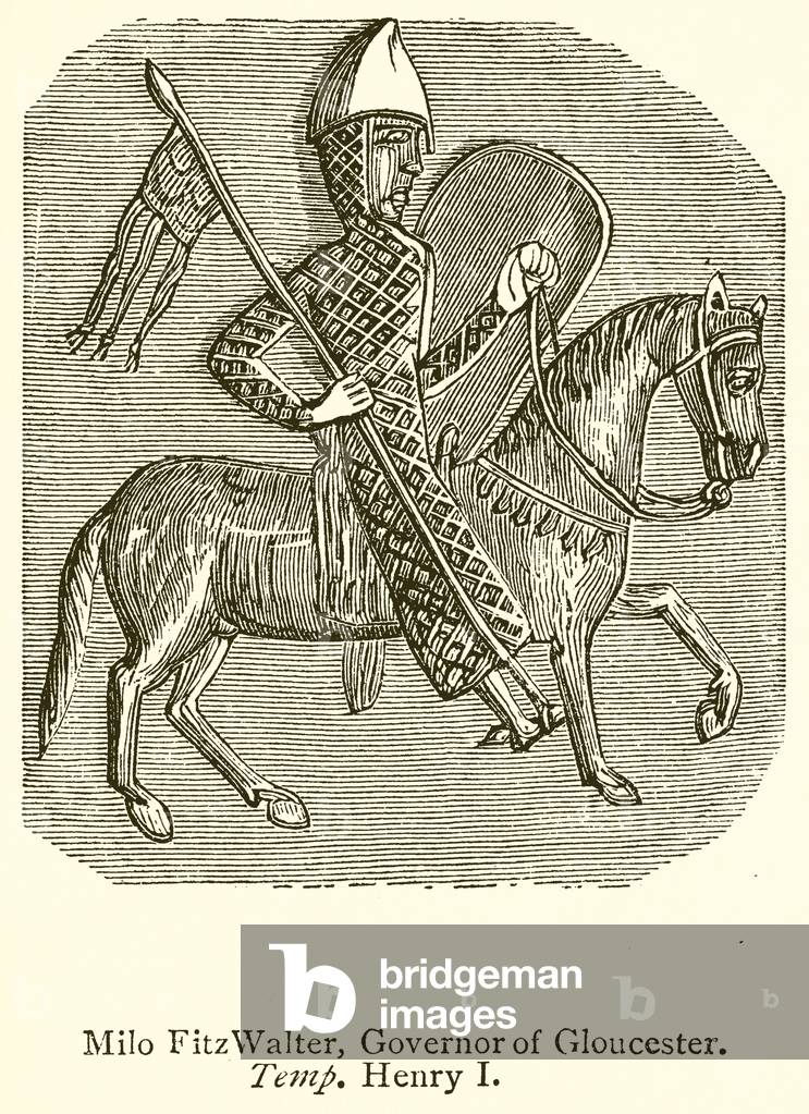 Milo FitzWalter, Governor of Gloucester. Temp. Henry I (engraving)