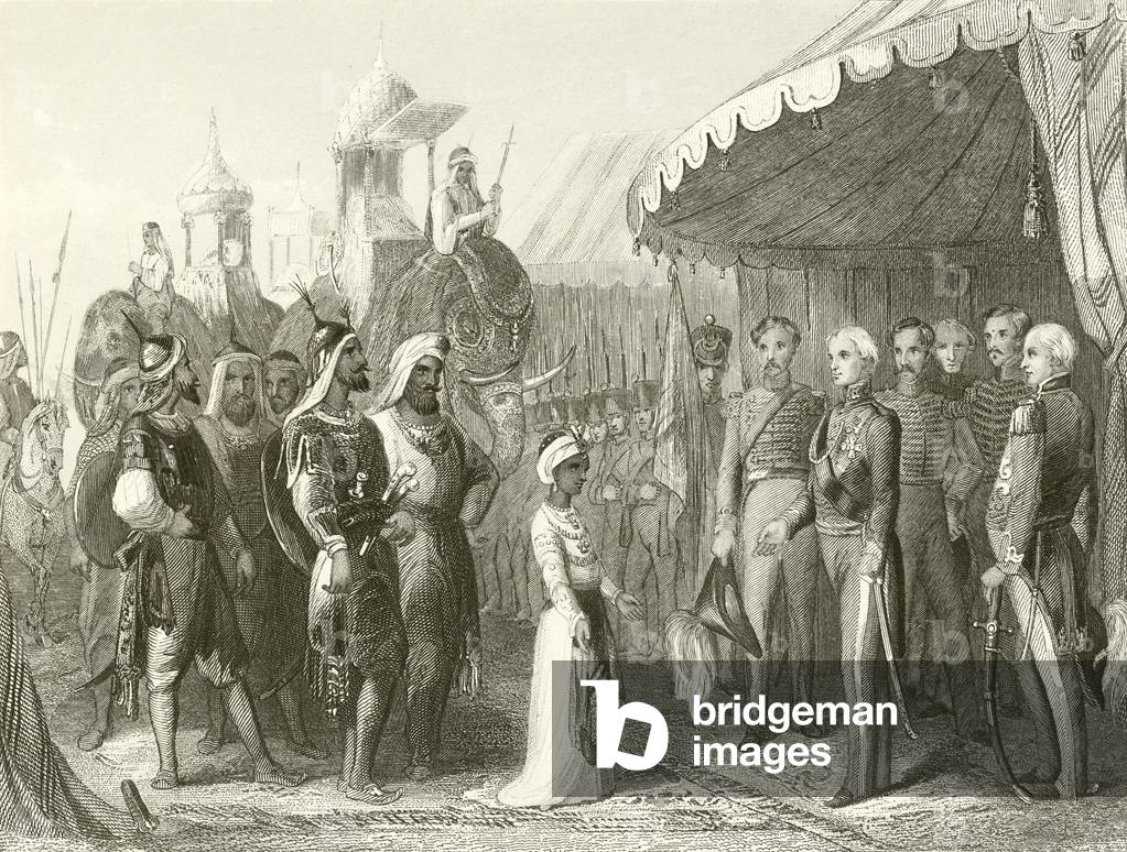 Submission of the Maharajah Dhuleep Singh to Sir Henry Hardinge (engraving)