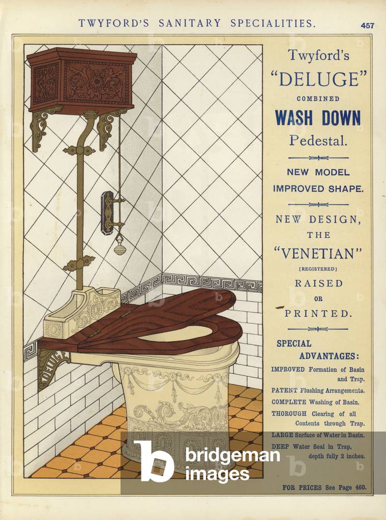 Page from The Architect's, Surveyor's and Engineer's Compendium 1892 (colour litho)