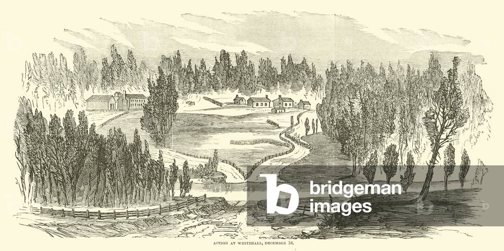 Action at Whitehall, 16 December, December 1862 (engraving)