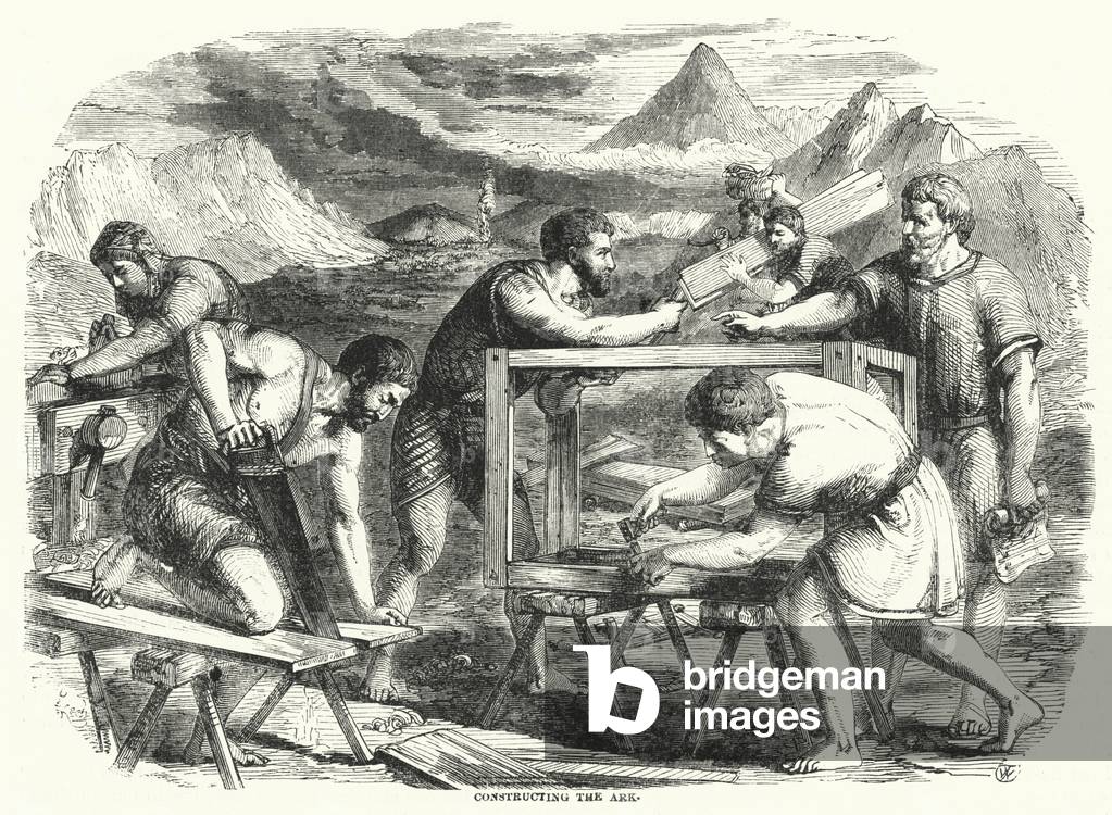 Constructing the Ark (engraving)