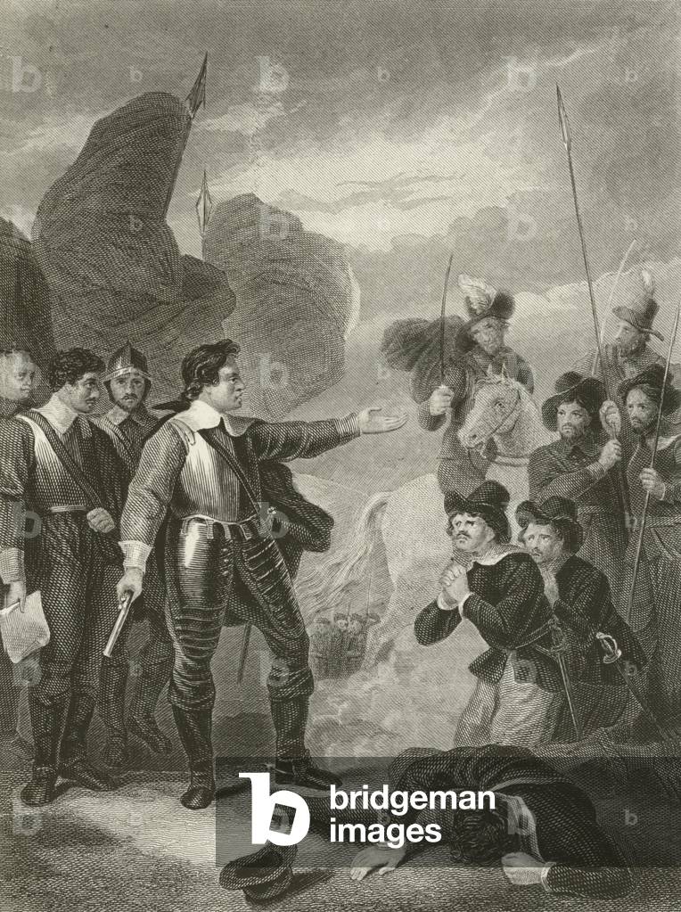 Cromwell suppressing the Mutiny in the Army (engraving)