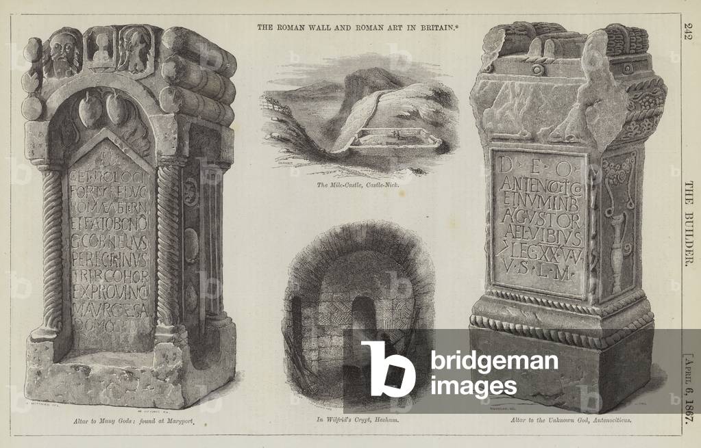 The Roman Wall and Roman Art in Britain (engraving)