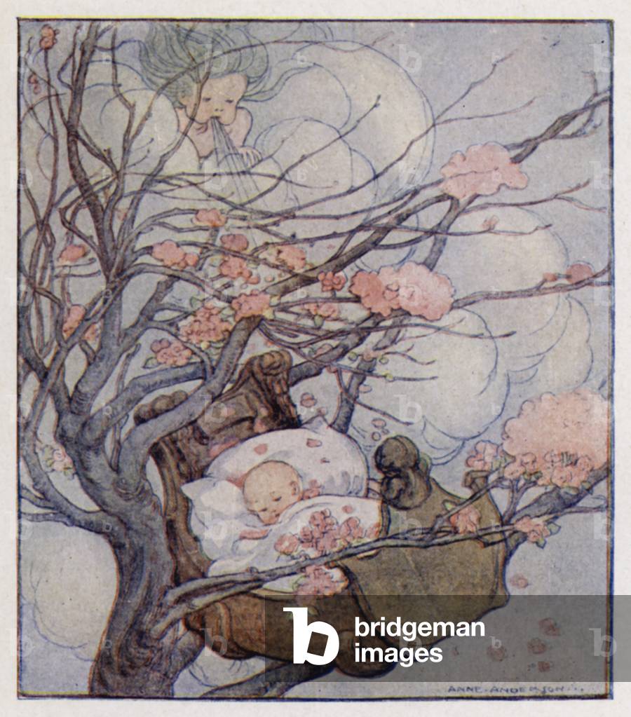 Nursery rhyme: Hush-A-Bye, Baby, On The Tree Top (colour litho)