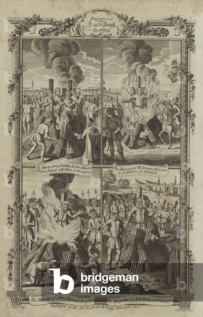 Illustration for Fox's Book of Martyrs, 1776 edition (engraving)
