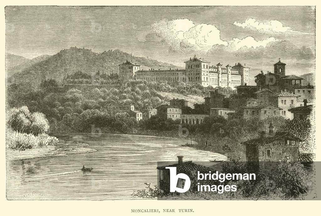 Moncalieri, near Turin (engraving)