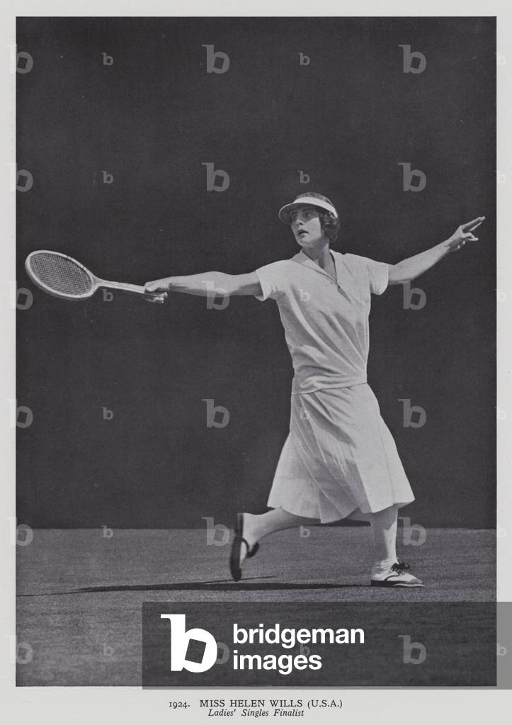1924, Miss Helen Wills (USA), Ladies' Singles Finalist (b/w photo)