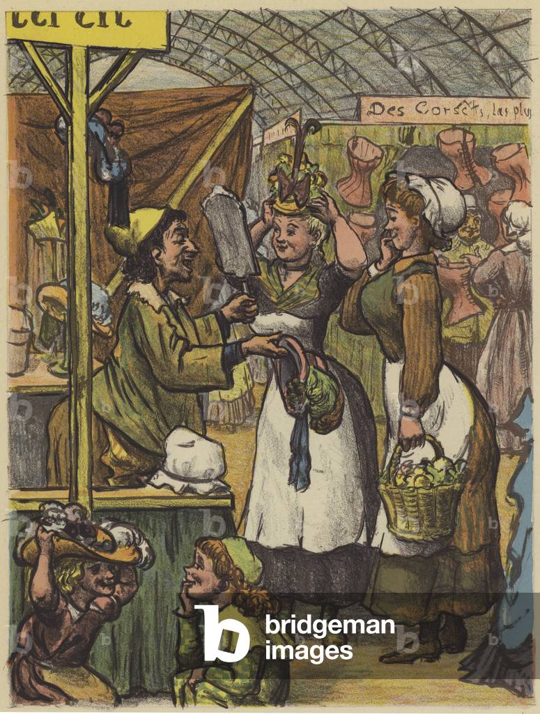 Fine Feathers, Marche du Temple (colour litho)