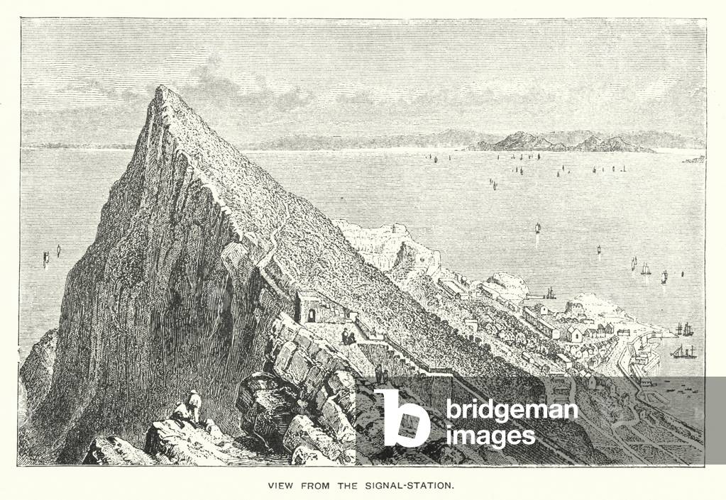Gibraltar: View from the Signal-Station (engraving)