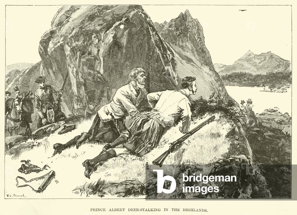 Prince Albert Deer-Stalking in the Highlands (engraving)
