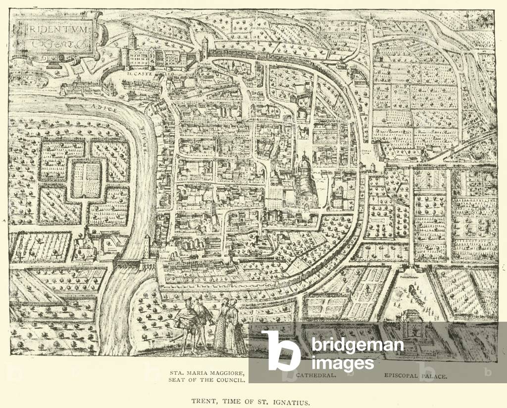 Trent, time of St Ignatius (engraving)