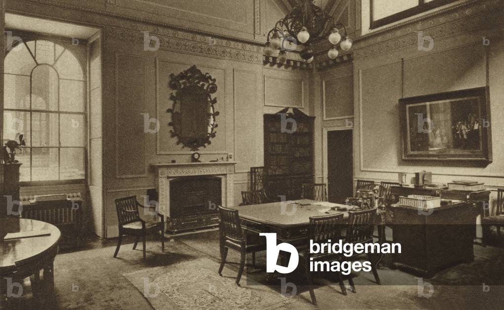 The Governors' Room at the Bank of England (b/w photo)