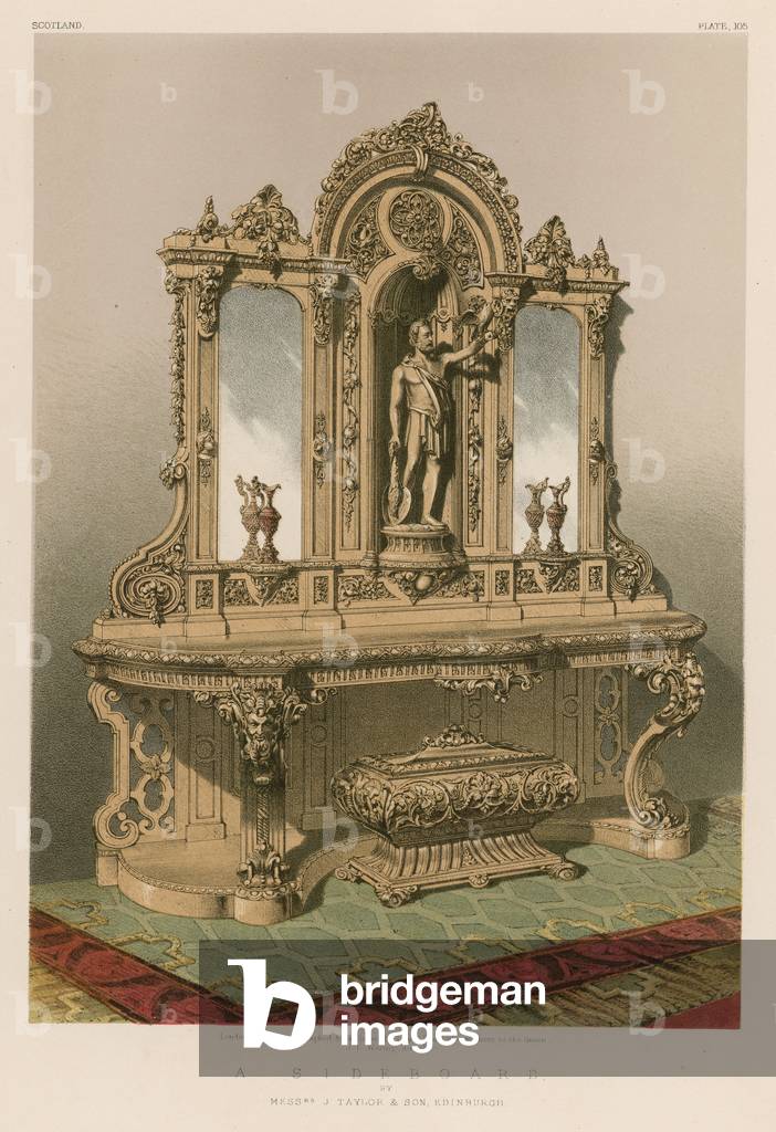 A Sideboard by Messrs J Taylor and Son, Edinburgh (chromolitho)