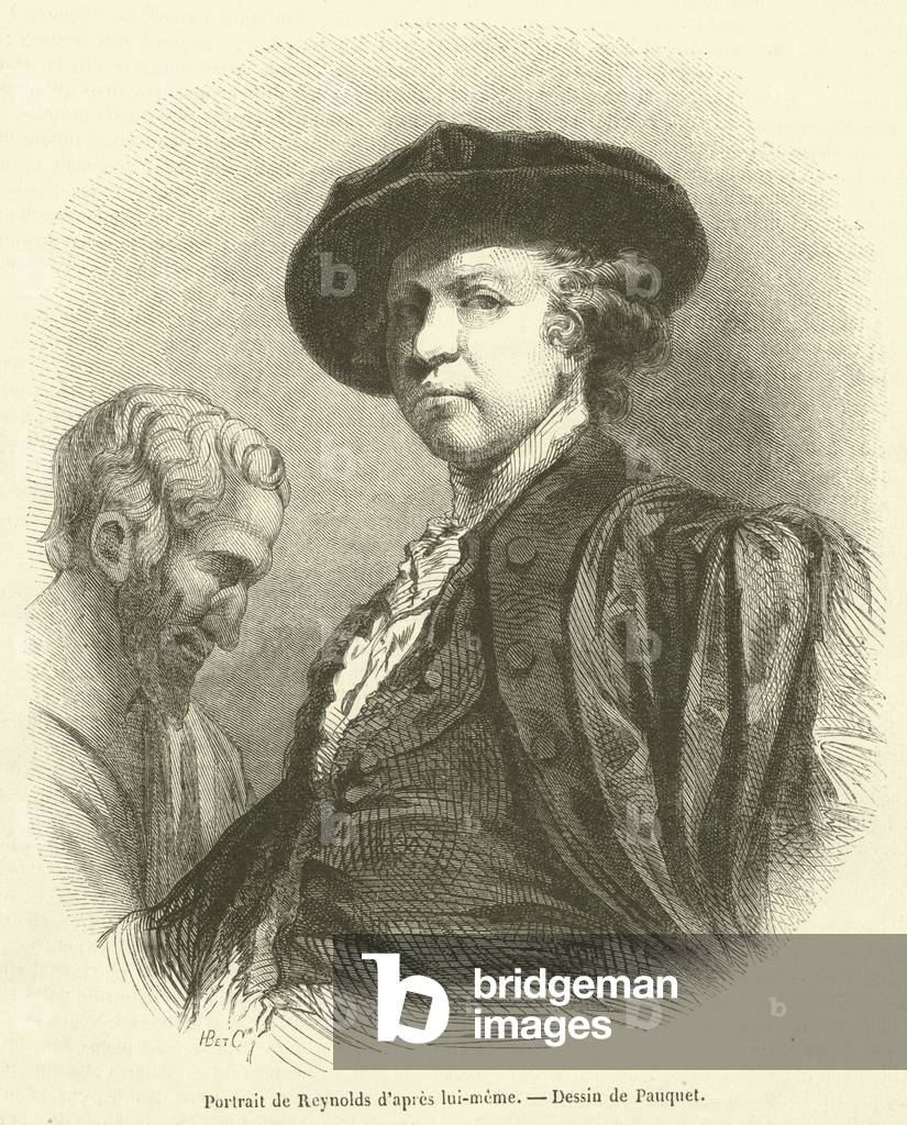 Portrait de Reynolds d'apres lui-meme (engraving)