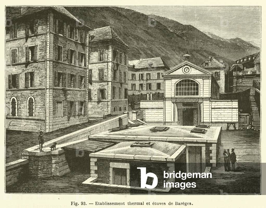 Etablissement thermal et etuves de Bareges (engraving)