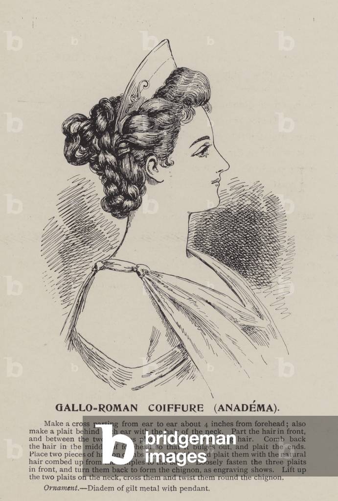 Gallo-Roman Coiffure, Anadema (engraving)