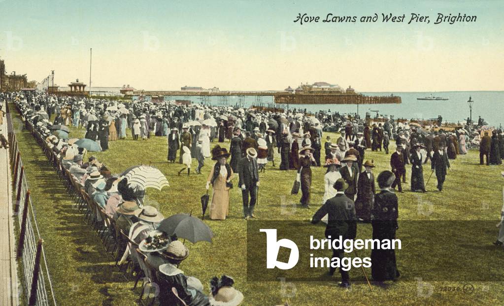 Hove Lawns and West Pier, Brighton (colour photo)