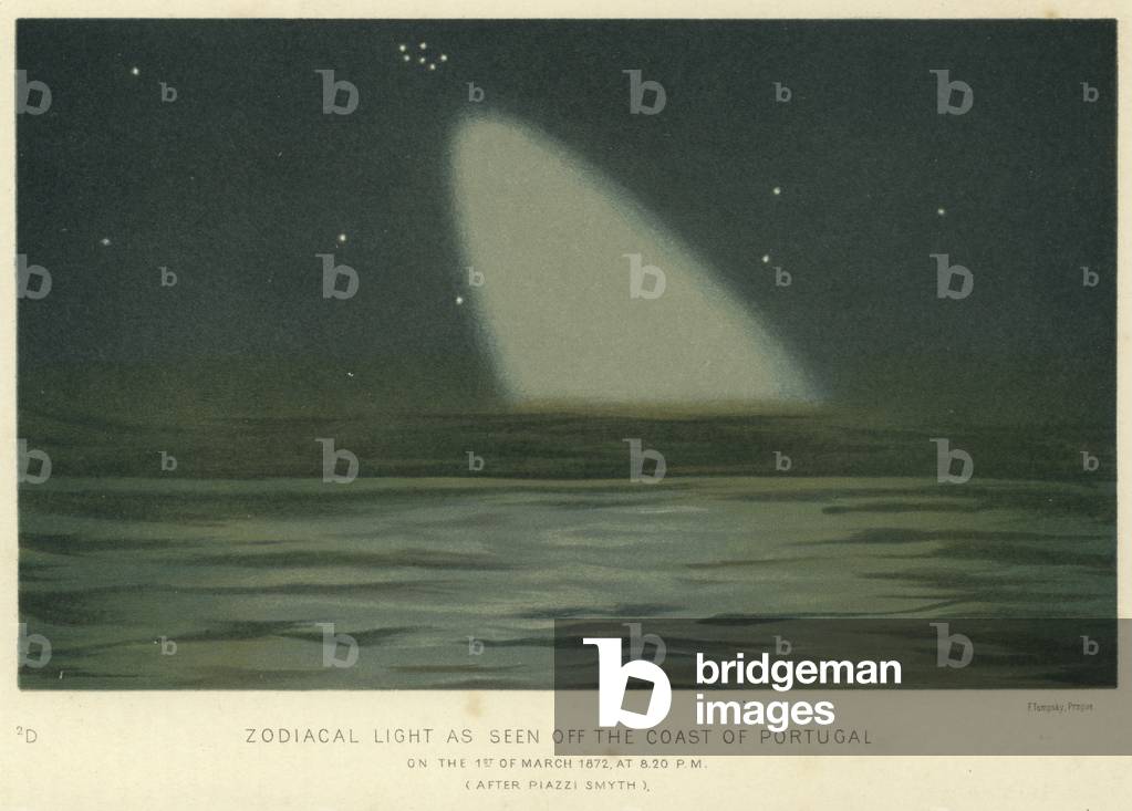 Zodiacal light as seen off the Coast of Portugal (chromolitho)