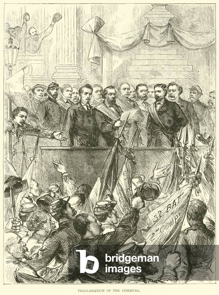 Proclamation of the Commune, March 1871 (engraving)