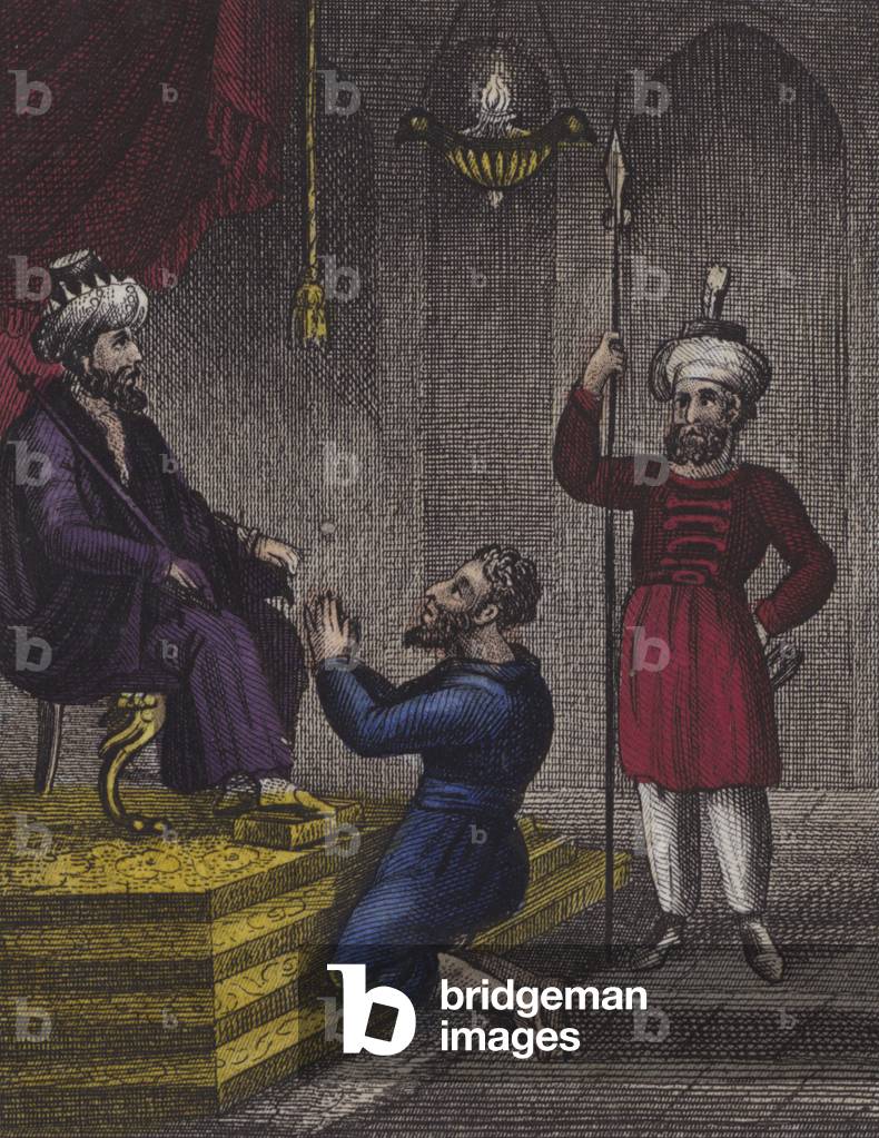 Illustration for Scripture History for the Improvement of Youth, c.1850 (coloured engraving)